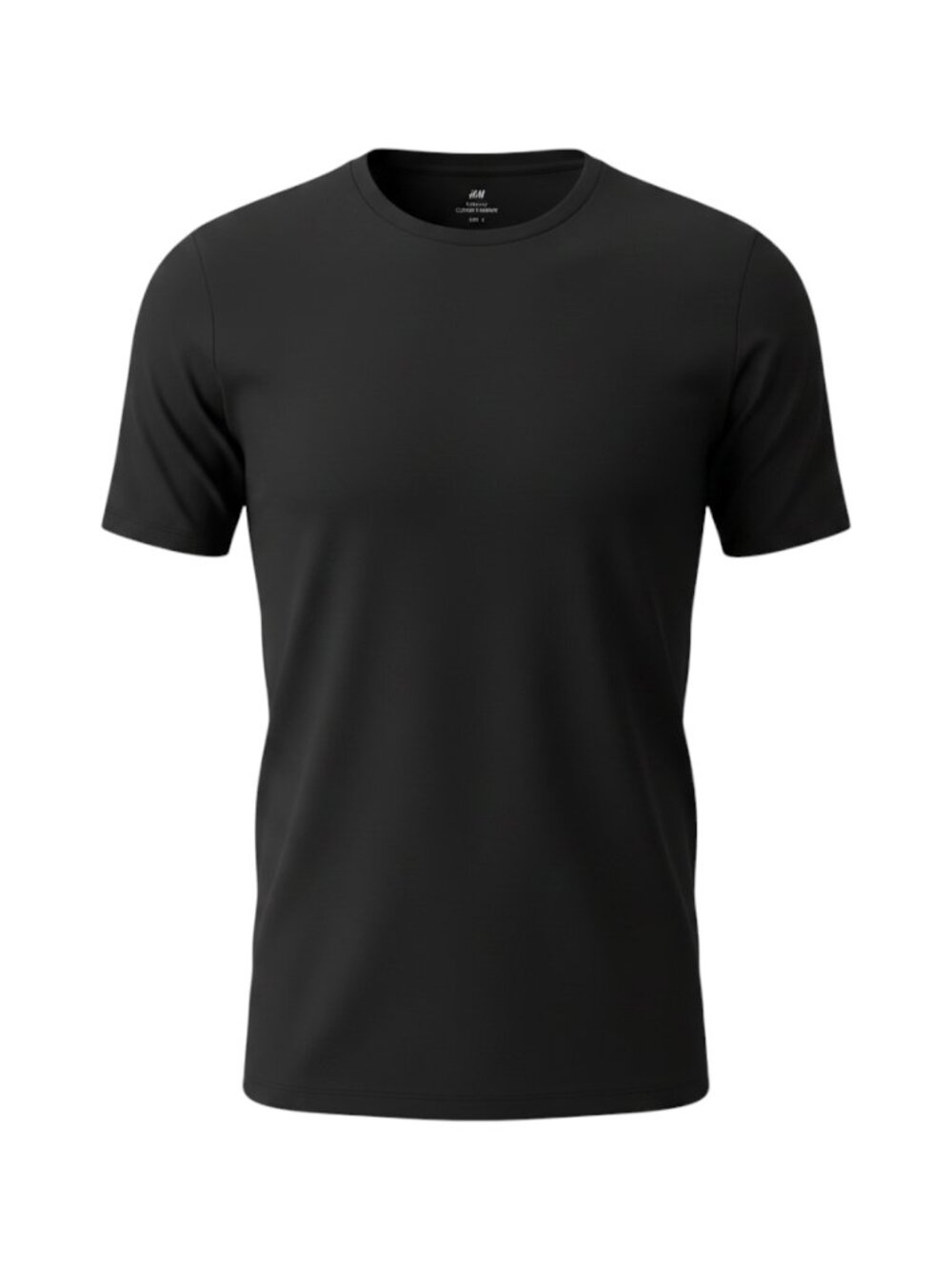 H&M Men's Slim Fit Crew Neck T-Shirt Black S